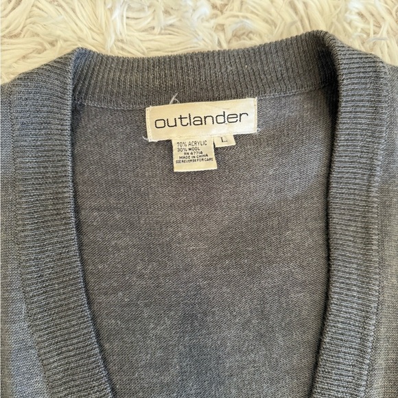 Charcoal Gray Button-Down Cardigan Sweater - Picture 2 of 4
